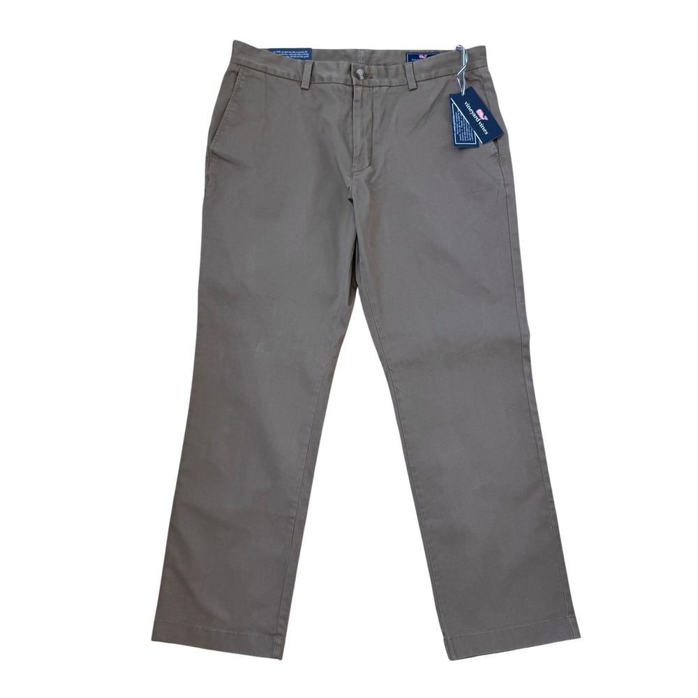 NWT Vineyard Vines Chino Pants Brown Khaki Mens 34x30 Breaker MSRP $98